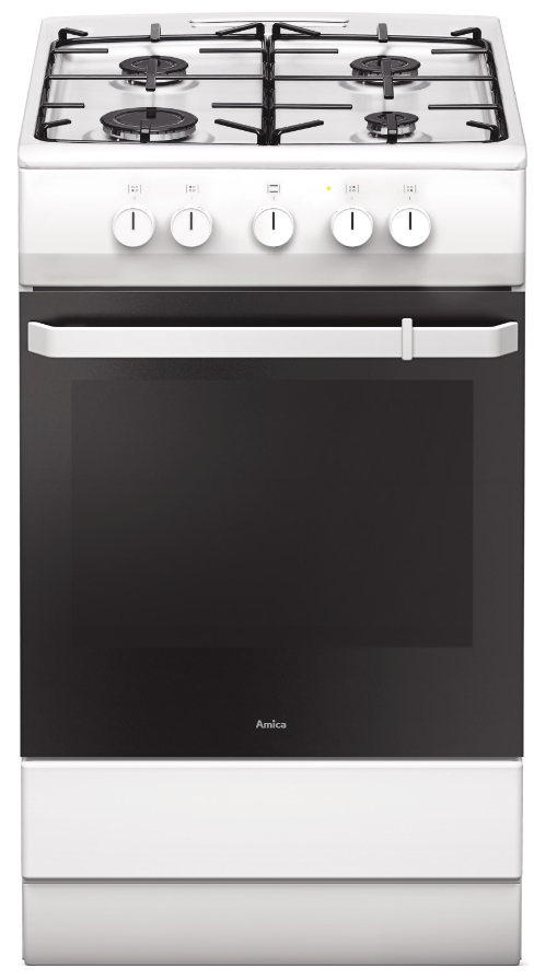 Плита газовая AMICA 58GGD1.23ZOFPW Плита газовая AMICA 58GGD1.23ZOFPW