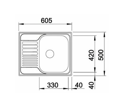Мойка Blanco Tipo 45S Mini нержавеющая сталь декор Мойка Blanco Tipo 45S Mini нержавеющая сталь декор