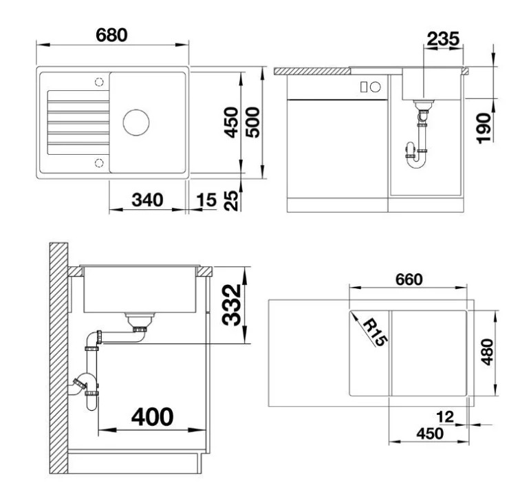 Мойка Blanco Zia 45S Compact PuraDur антрацит Мойка Blanco Zia 45S Compact PuraDur антрацит