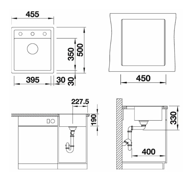 Мойка Blanco Dalago 45 Silgranit PuraDur II шампань Мойка Blanco Dalago 45 Silgranit PuraDur II шампань