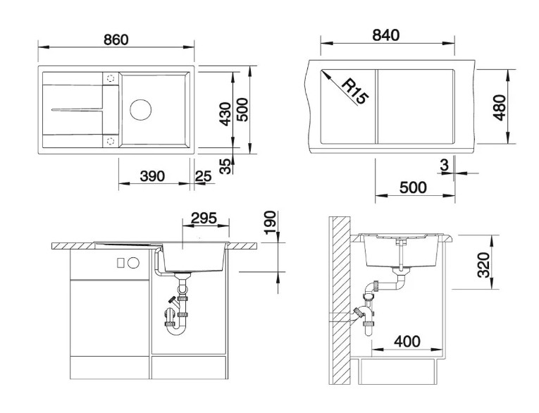 Мойка Blanco Metra 5S Silgranit PuraDur II белый + КА Мойка Blanco Metra 5S Silgranit PuraDur II белый + КА