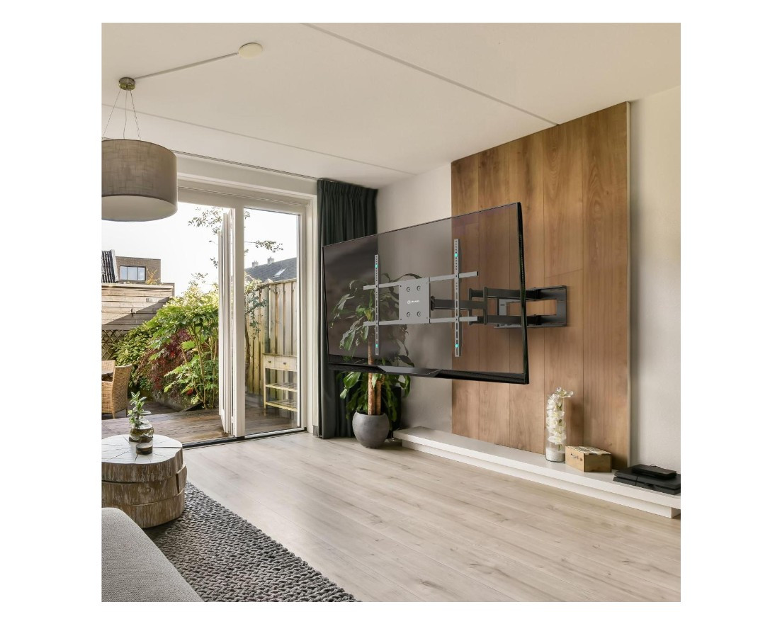 Кронштейн для ТВ ONKRON M8L чёрный, для 42"-110", наклон 15°, поворот 90°, нагрузка до 100 кг, расстояние до стены 103-1033 мм