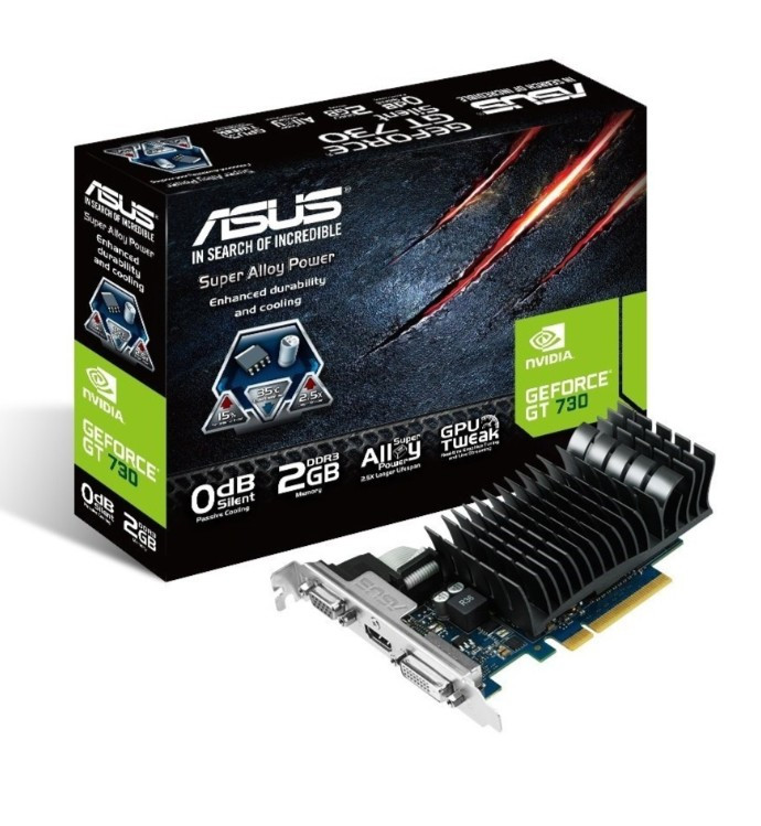 Видеокарта ASUS GeForce GT730 2GB DDR3 (GT730-SL-2GD3-BRK-EVO )