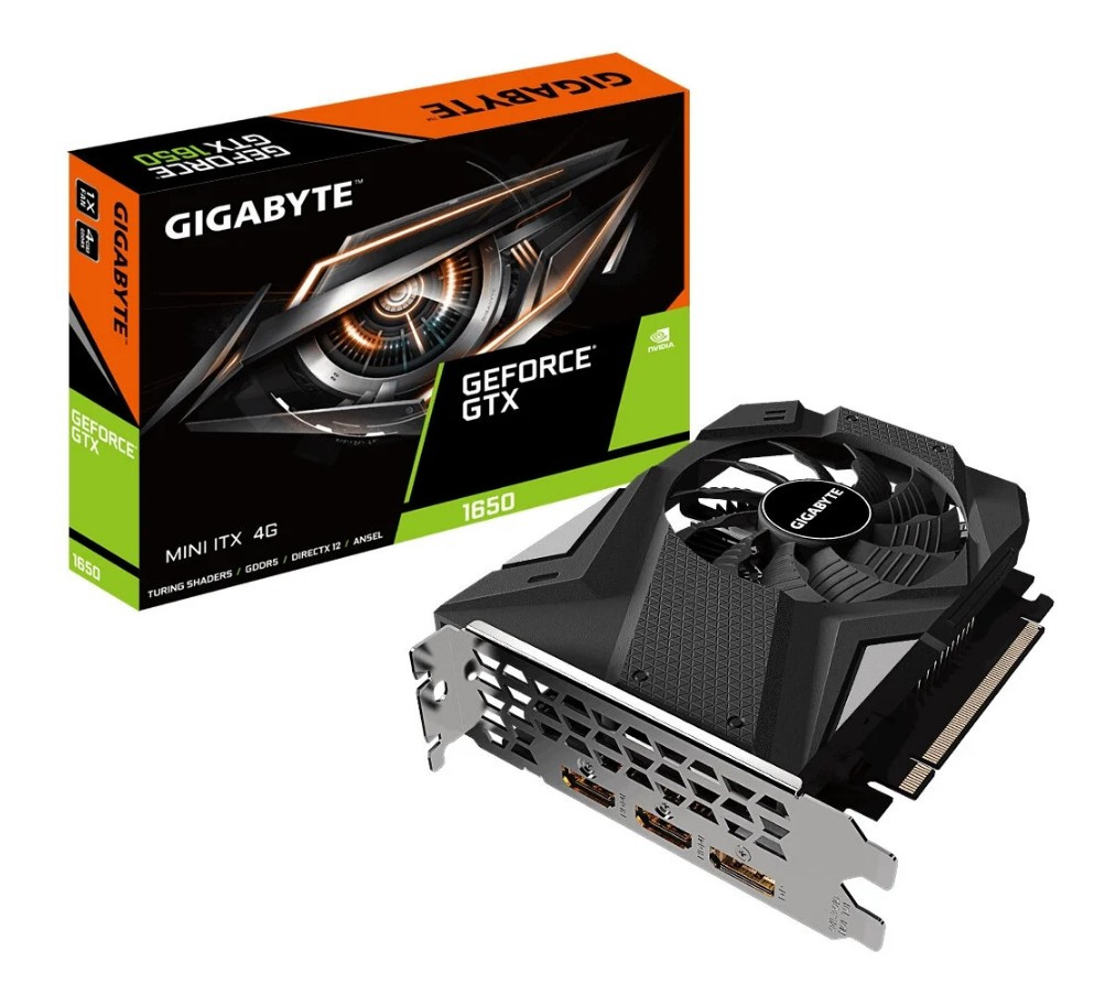 Видеокарта GIGABYTE GeForce GTX 1650 MINI ITX 4G (GV-N1650IX-4GD), Retail
