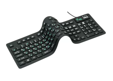 Гибкая силиконовая клавиатура Dialog Flex KFX-05U, черный