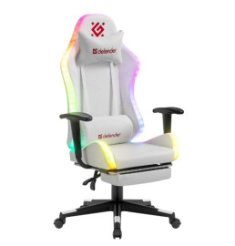 Игровое кресло Defender Watcher, RGB подсветка, белый