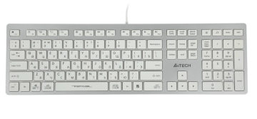 Клавиатура A4Tech Fstyler FX50, USB, slim Multimedi, белый
