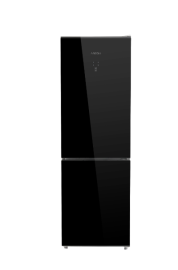 Холодильник Ascoli ADRFB375WG Чёрное стекло