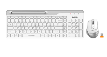 Комплект клавиатура+мышь беспроводная A4Tech Fstyler FB2535C, белый/серый