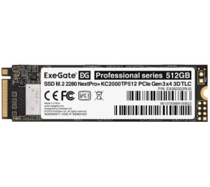 Жесткий диск SSD M.2 512GB ExeGate NextPro+ 2280 KC2000TP512 1600