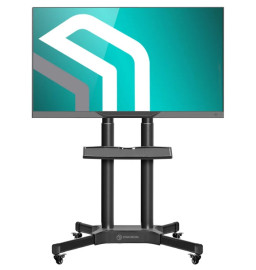 Мобильная стойка для ТВ ONKRON TS1351 чёрный, для 32"-65", нагрузка до 50 кг, регулировка высоты - 1200 - 1500 мм