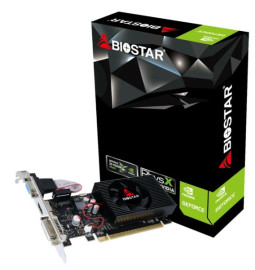 Видеокарта BIOSTAR GeForce GT730 LP GDDR3 2048MB 128-bit, PCI-E16x 2.0. Количество поддерживаемых мониторов - 3. (DVI+VGA+HDMI) (VN7313THX1)