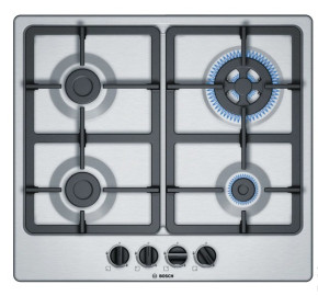 Газовая варочная панель Bosch PGH6B5B90, серебристый