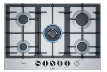 Газовая варочная панель Bosch PCQ7A5M90, серебристый