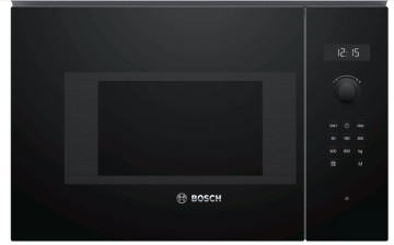 Микроволновая печь встраиваемая Bosch BFL524MBO, черный/серебристый
