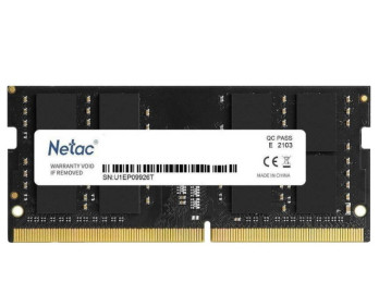 Оперативная память DDR4 SODIMM 16Gb 3200MHz Netac Basic NTBSD4N32SP-16