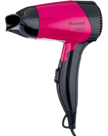 Фен Maxwell MW-2007, черный/розовый