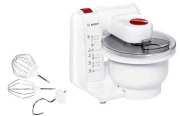Кухонный комбайн Bosch MUMP1000, 600 Вт, белый/красный