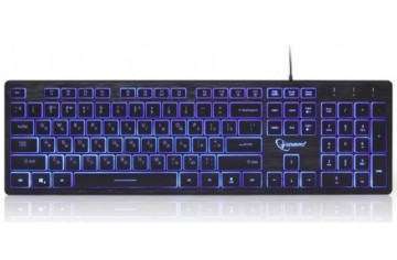 Клавиатура Gembird 3-color backlight multimedia keyboard, black с подсветкой