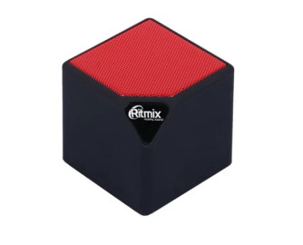 Портативная акустика Ritmix SP-140B, 3 Вт, черный / красный