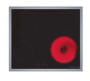 Электрическая варочная панель Bosch PKE645BB2E, цвет панели черный, цвет рамки серебристый