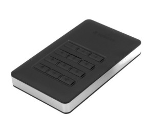 Внешний жёсткий диск 1000GB Verbatim 2, 5" (FINGERPRINT SECURE 256-bit AES ENCRYPTION) USB 3.1 с функциями защиты и доступа с помощью отпечатка пальца