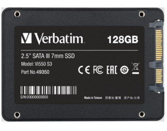 Твердотельный накопитель SSD2.5" 128Gb Verbatim Vi550 S3 series SATA3 (6Gb/s) (49350)