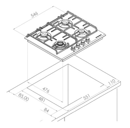 Варочная панель Kuppersberg FQ63B Варочная панель Kuppersberg FQ63B