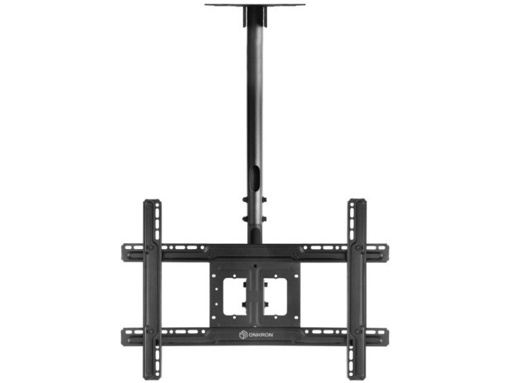 Потолочный кронштейн для ТВ ONKRON N1L чёрный, для 32"-80", наклон 15°, поворот 60°, нагрузка до 68, 2 кг, расстояние до потолка 717-1584 мм