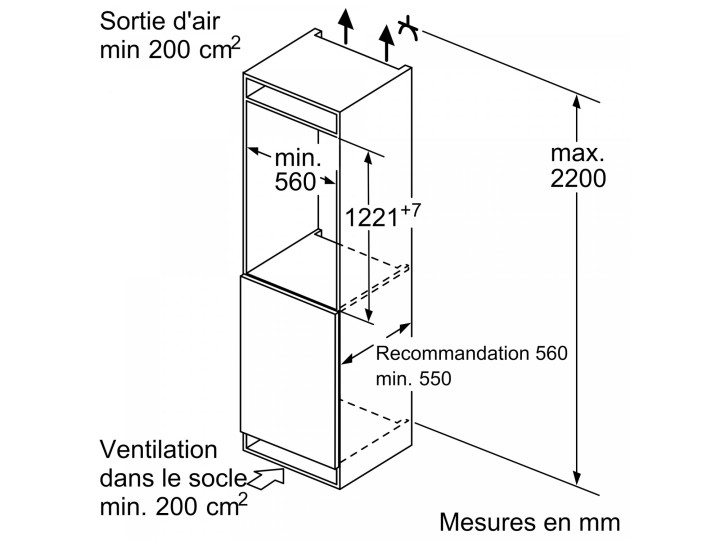 Встраиваемый холодильник Bosch KIR41NSE0