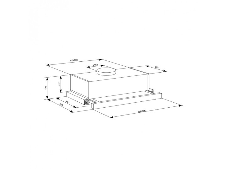 Встраиваемая вытяжка ELEYUS TLS L 14 200 60 IS+WH