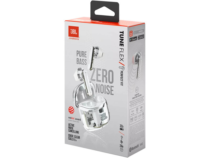 Наушники беспроводные JBL Tune Flex Ghost Edition White
