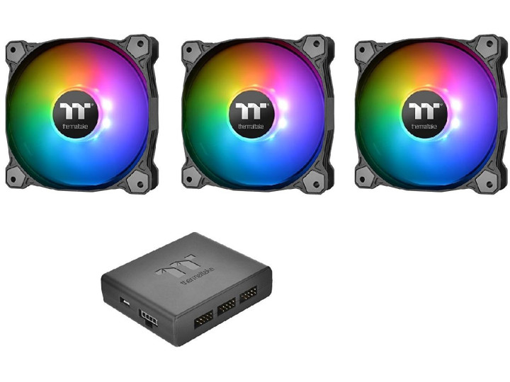 Система охлаждения Thermaltake Pure Plus 12 RGB TT Premium 3-pack 120 mm CL-F063-PL12SW-A
