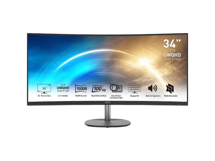 Монитор MSI Pro MP341CQ 34" 3440x1440px 100Hz 1 ms Curved Монитор MSI Pro MP341CQ 34" 3440x1440px 100Hz 1 ms Curved
