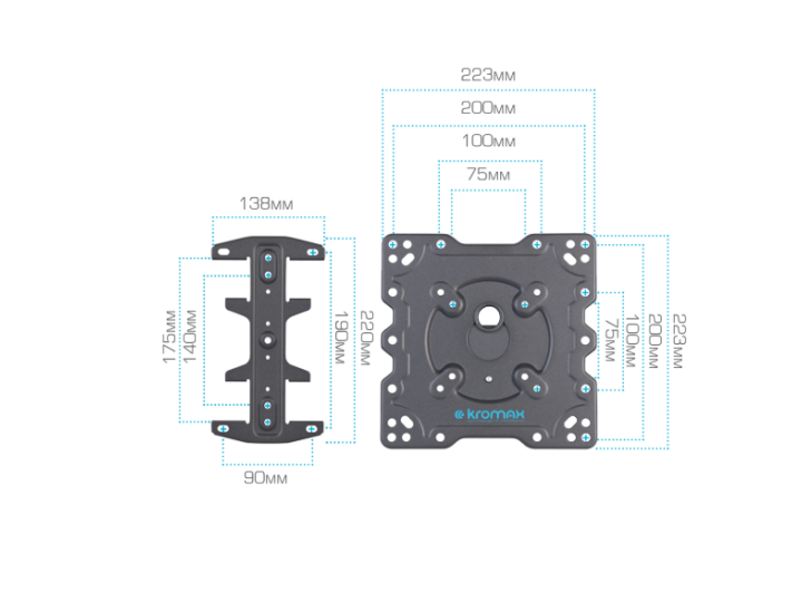 Крепление настенное для TV Kromax Atlantis-45 22"-65" Наклонно-поворотное
