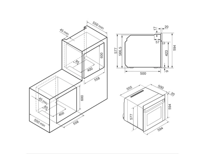 Духовой шкаф Krona ESSENZA 60 WH G2