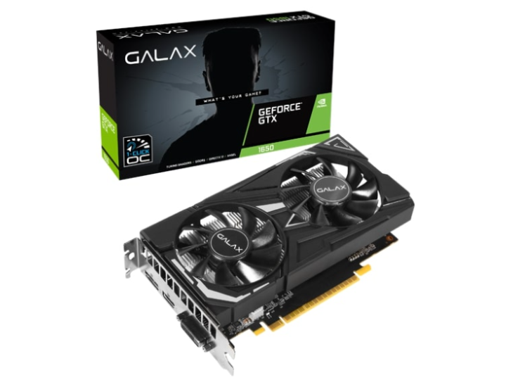 Видеокарта GALAX GeForce GTX GTX1650 EX - 1 Click OC PLUS 4GB GDDR6 (65SQL8DS93E1) 1530/1635MHz, DP, HDMI, DVI-D