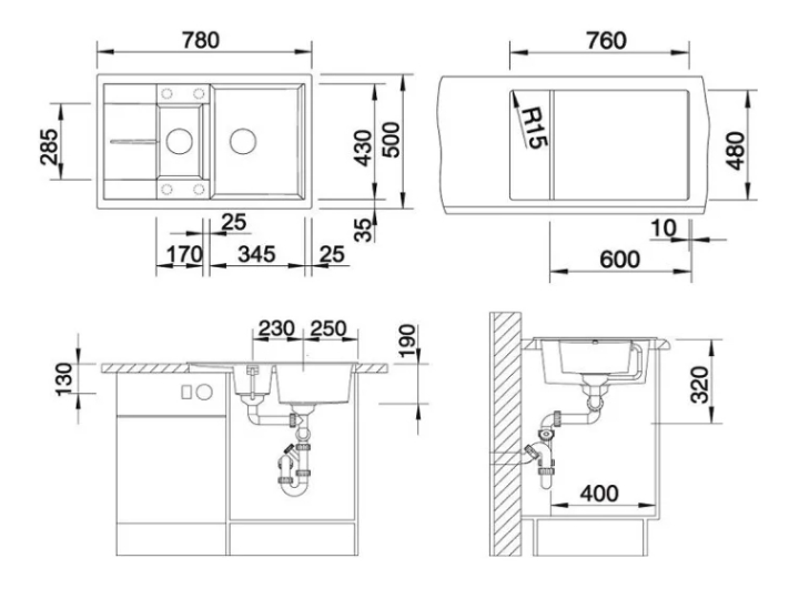 Мойка Blanco Metra 6S Compact Silgranit PuraDur II алюметаллик + КА Мойка Blanco Metra 6S Compact Silgranit PuraDur II алюметаллик + КА