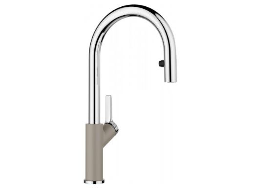 Смеситель Blanco Carena-S Vario 521376 серый беж/хром Смеситель Blanco Carena-S Vario 521376 серый беж/хром