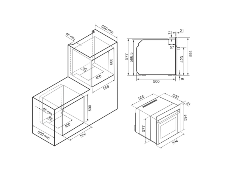 Духовой шкаф Krona ESSENZA 60 S G2