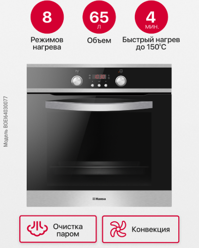 Духовой шкаф Hansa BOEI64030077 Духовой шкаф Hansa BOEI64030077
