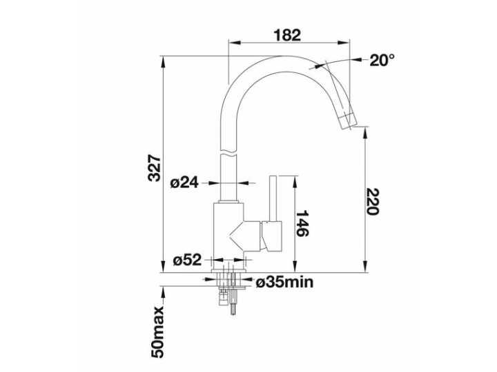 Смеситель Blanco Mida 519418 Белый Смеситель Blanco Mida 519418 Белый