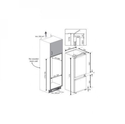 Холодильник встраиваемый BEKO BCNA 275E4SN