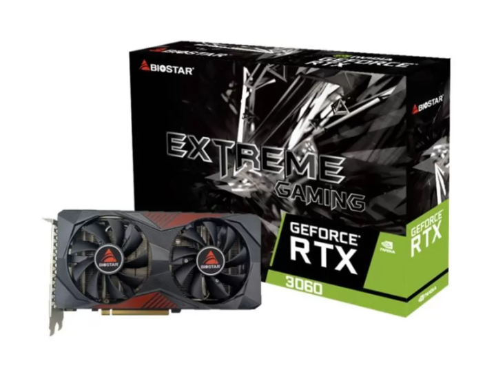 Видеокарта BIOSTAR GeForce RTX3060 GDDR6 12288MB 128-bit