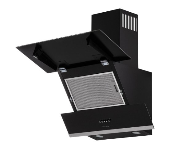 Вытяжка наклонная KRONA IRIDA 600 black push button