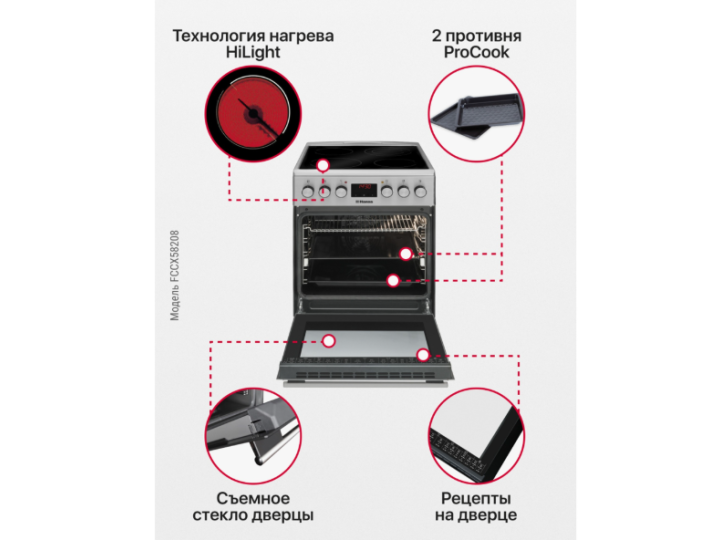 Электрическая плита Hansa FCCX58208 Электрическая плита Hansa FCCX58208