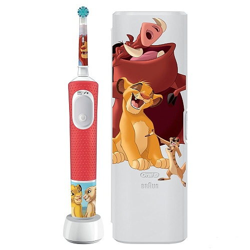 Зубная щетка электрическая детская Braun Oral-B Vitality PRO Kids 3+ Lion King + чехол