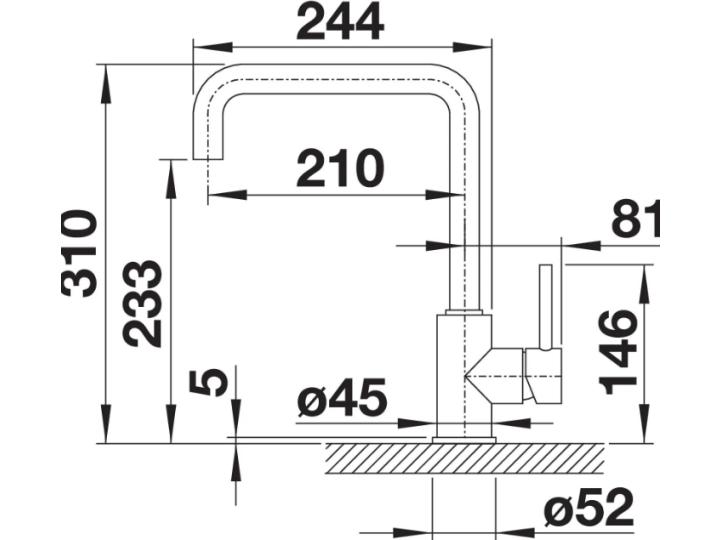 Смеситель Blanco Mili 523107 Белый Смеситель Blanco Mili 523107 Белый