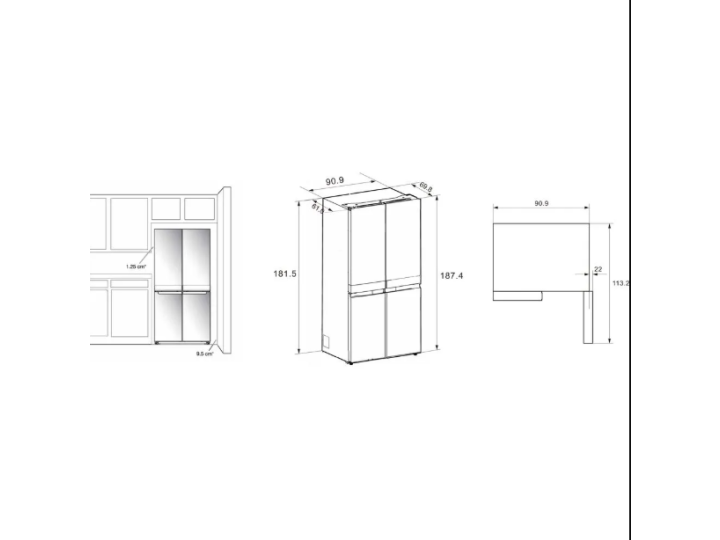 Холодильник Side by Side Whirlpool WQ9 U3L EF