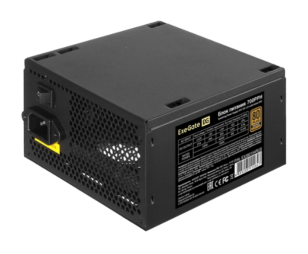Блок питания 700W ExeGate 80 PLUS® Bronze 700PPH-OEM Блок питания 700W ExeGate 80 PLUS® Bronze 700PPH-OEM